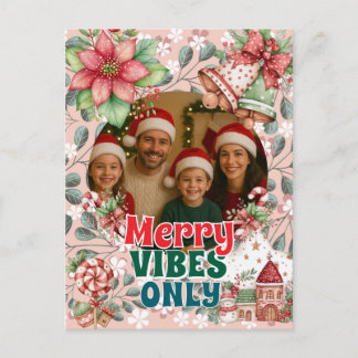 Cartes Pour Fêtes Annuelles Merry Vibes Only – Funny Christmas Card 