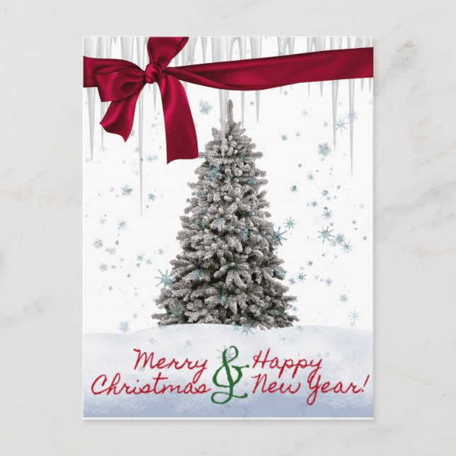 Cartes Pour Fêtes Annuelles Merry Xmas and Happy New Year Card (Devant)
