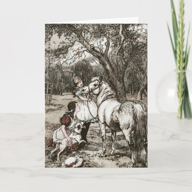 Cartes Pour Fêtes Annuelles Merryleg cheval de Black Beauty livre par Sewell (Devant)