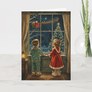 Cartes Pour Fêtes Annuelles Merveille de la veille de Noël – Regardez ! C'est