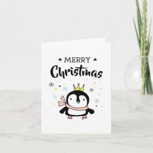 Cartes Pour Fêtes Annuelles Merveille de noël de manchot de manchot
