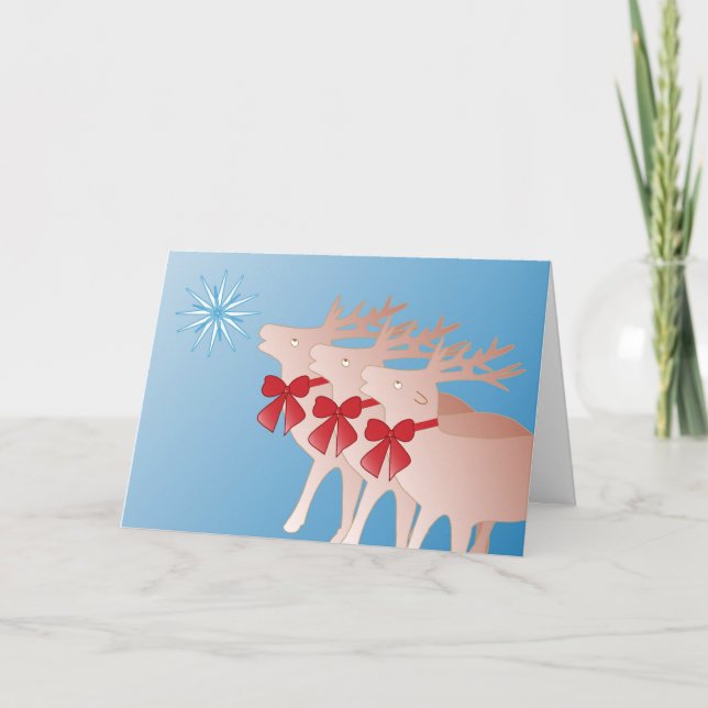 Cartes Pour Fêtes Annuelles Merveille de renne (Devant)