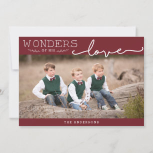 Cartes Pour Fêtes Annuelles Merveilles de son amour Couleur personnalisée Noël