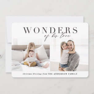 Cartes Pour Fêtes Annuelles Merveilles de son amour Noël religieux