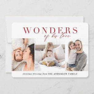 Cartes Pour Fêtes Annuelles Merveilles de son amour Noël religieux