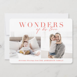 Cartes Pour Fêtes Annuelles Merveilles de son amour Noël religieux