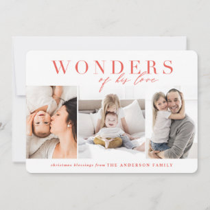 Cartes Pour Fêtes Annuelles Merveilles de son amour Noël religieux