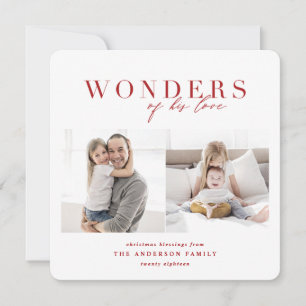 Cartes Pour Fêtes Annuelles Merveilles de son amour Noël religieux