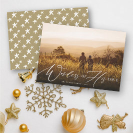 Cartes Pour Fêtes Annuelles Merveilles de son amour Photo de Noël religieuse