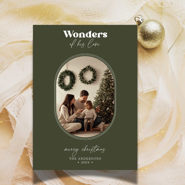 Cartes Pour Fêtes Annuelles Merveilles De Son Amour Photo De Noël Religieux (Créateur téléchargé)