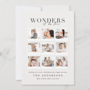 Cartes Pour Fêtes Annuelles Merveilles de son amour plaid multi photo backer