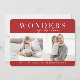 Cartes Pour Fêtes Annuelles Merveilles de son amour religieux multiphoto Noël