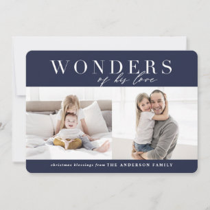 Cartes Pour Fêtes Annuelles Merveilles de son amour religieux multiphoto Noël