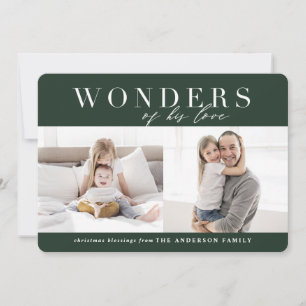 Cartes Pour Fêtes Annuelles Merveilles de son amour religieux multiphoto Noël