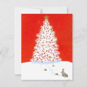 Cartes Pour Fêtes Annuelles Merveilles d'hiver Vacances Noël Lapin par Bihrle