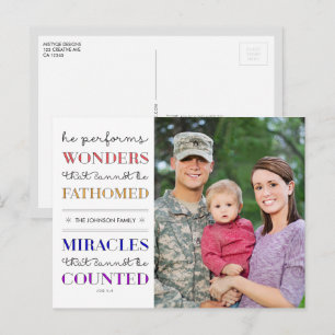 Cartes Pour Fêtes Annuelles Merveilles et Miracles Noël