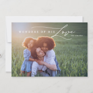 Cartes Pour Fêtes Annuelles Merveilles modernes de son amour Noël religieux