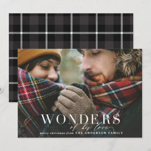 Cartes Pour Fêtes Annuelles Merveilles son amour plaid photo script moderne