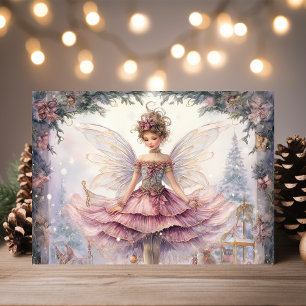 Cartes Pour Fêtes Annuelles Merveilleuse Ballerine Fée Sucre d'Or Noël