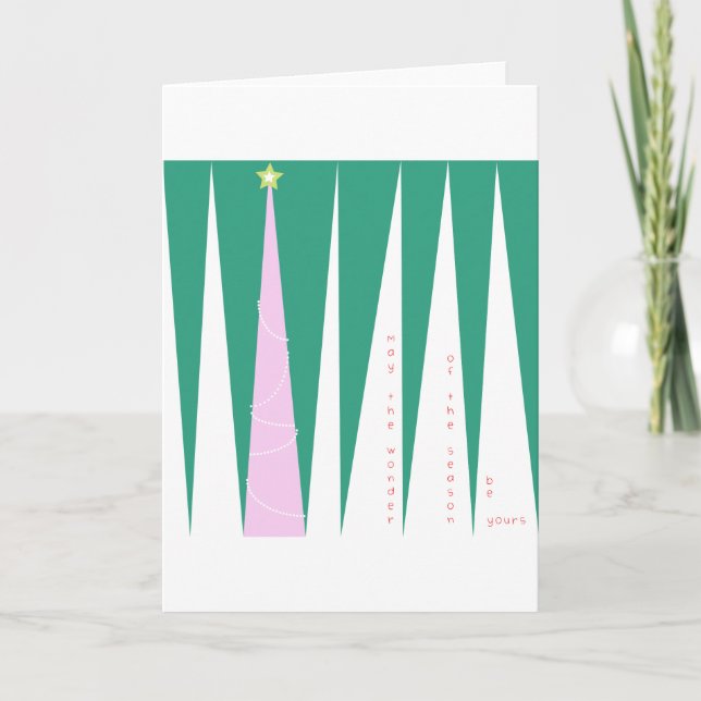 Cartes Pour Fêtes Annuelles Merveilleuse de la saison Arbre de Noël (Devant)