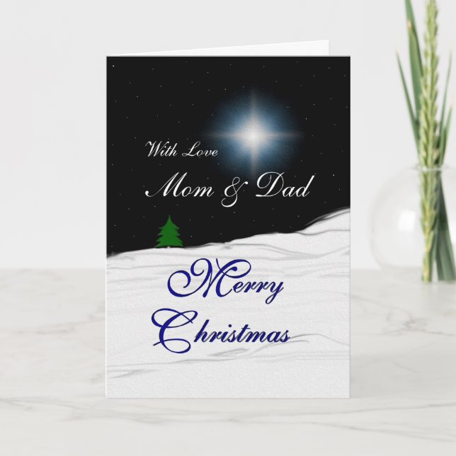 Cartes Pour Fêtes Annuelles Merveilleuse étoile de Noël (Devant)