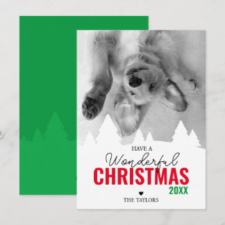 Cartes Pour Fêtes Annuelles Merveilleuse photo rouge de Noël
