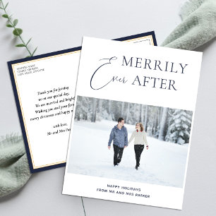 Cartes Pour Fêtes Annuelles Merveilleusement jamais après le script bleu photo