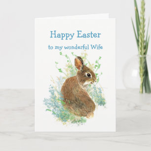 Cartes Pour Fêtes Annuelles Merveilleux ami mari Pâques mignon lapin lapin lap