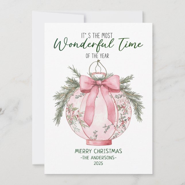 Cartes Pour Fêtes Annuelles Merveilleux temps de l'année Lanterne de Noël (Devant)