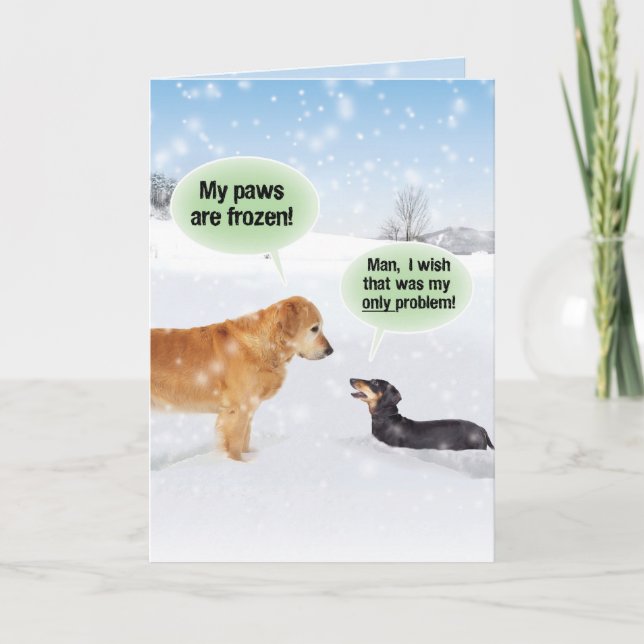 Cartes Pour Fêtes Annuelles Mes pattes sont Noël gelé (Devant)