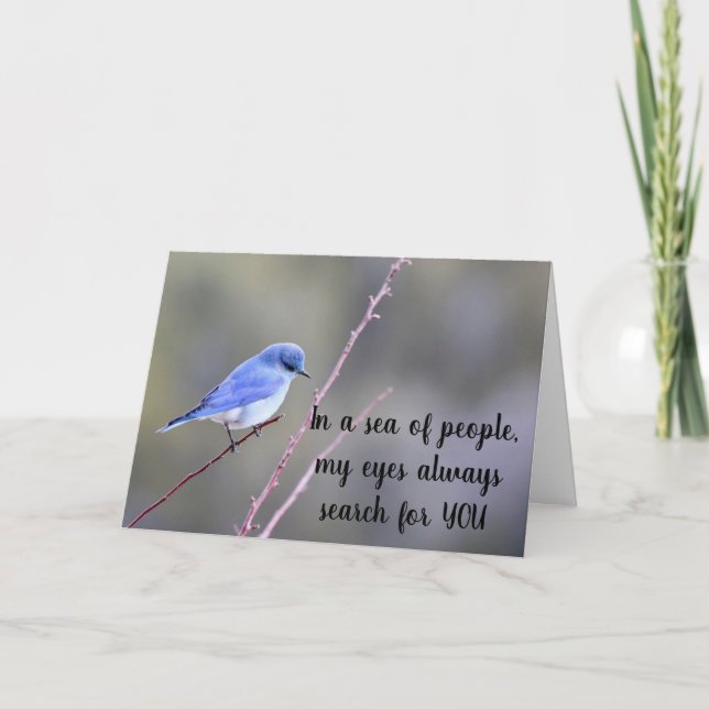 CARTES POUR FÊTES ANNUELLES **MES YEUX RECHERCHENT TOUJOURS POUR VOUS MON AMOU (Devant)