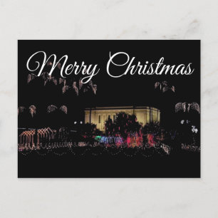 Cartes Pour Fêtes Annuelles Mesa , lumières du temple de l'Arizona.Joyeux Noël