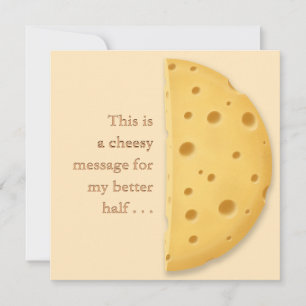Cartes Pour Fêtes Annuelles Message Cheesy Personnalisé Charme romantique