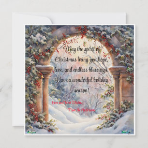 Cartes Pour Fêtes Annuelles Message d'archivage d'hiver de script personnalisé
