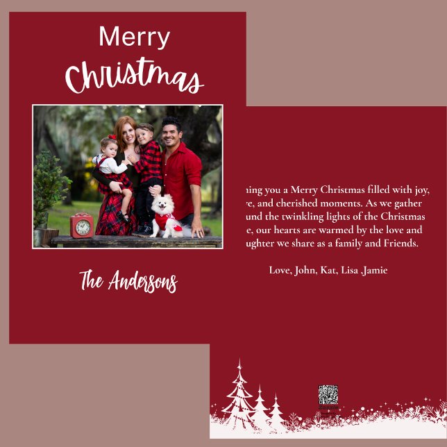 Cartes Pour Fêtes Annuelles Message de la famille Noël (Créateur téléchargé)