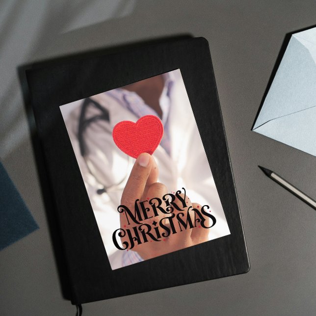 Cartes Pour Fêtes Annuelles Message de Noël avec logo personnalisé pour cabine (Créateur téléchargé)