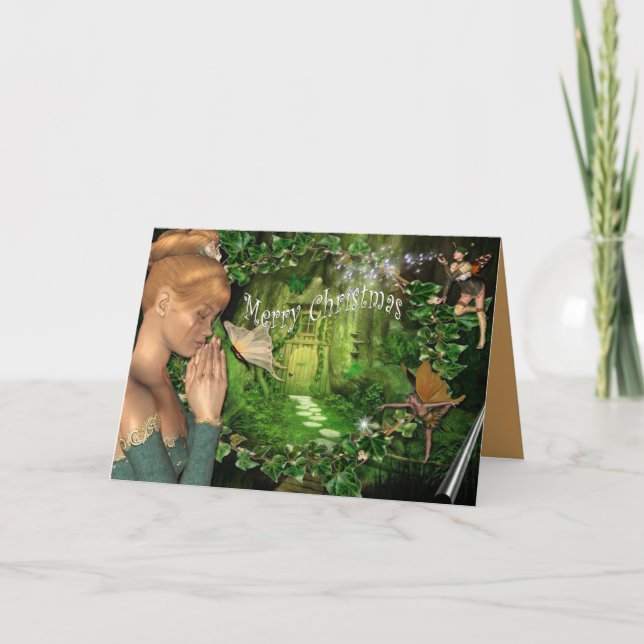 Cartes Pour Fêtes Annuelles Message de Noël de Fairy Tale (Devant)
