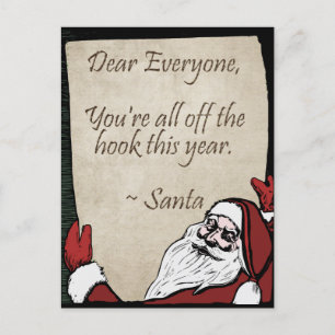 Cartes Pour Fêtes Annuelles Message de Père Noël - Version Nice