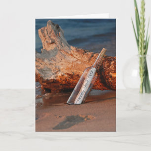 Cartes Pour Fêtes Annuelles Message du Nouvel An dans une bouteille