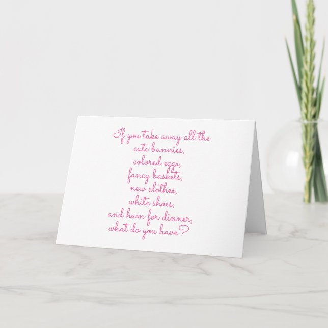 Cartes Pour Fêtes Annuelles Message évangélique de Pâques (Devant)