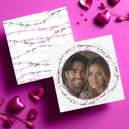 Cartes Pour Fêtes Annuelles Message Modern I Love You avec Cercle photo