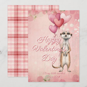 Cartes Pour Fêtes Annuelles Message personnalisé surim Meerkat Saint-Valentin