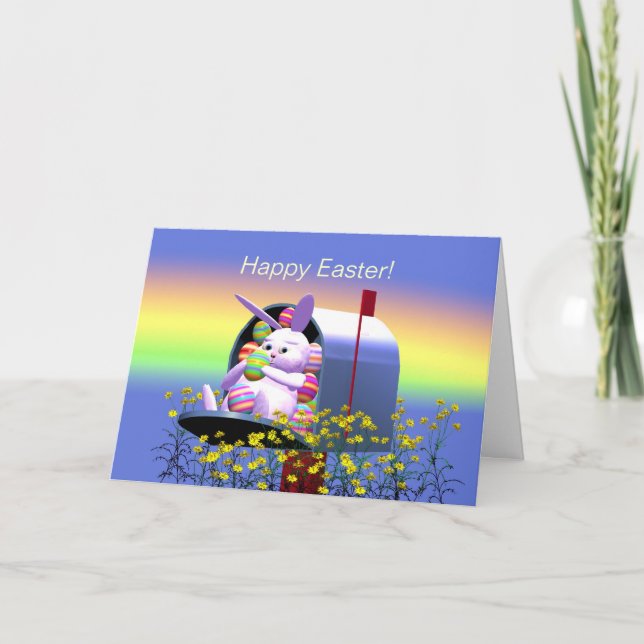 Cartes Pour Fêtes Annuelles Messagerie Bunny de Pâques (Devant)