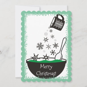 Cartes Pour Fêtes Annuelles Mesurer la tasse verser des flocons de neige pâtis