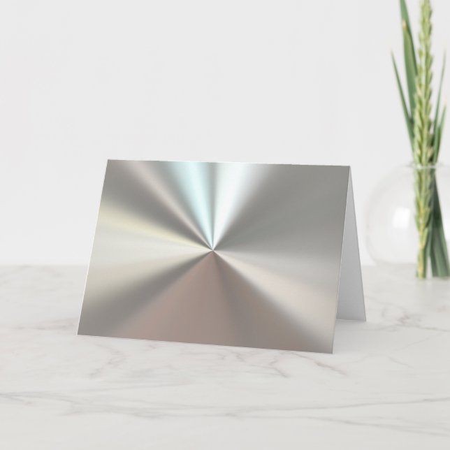 Cartes Pour Fêtes Annuelles Metal d'artistic silver (Devant)