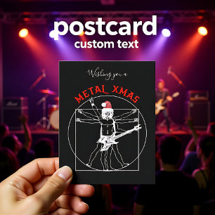 Cartes Pour Fêtes Annuelles Métal X-mas - guitare vitruvienne en métal