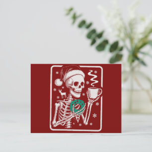 Cartes Pour Fêtes Annuelles Meurtre Montre Amis Horreur Tee Skeleton Noël