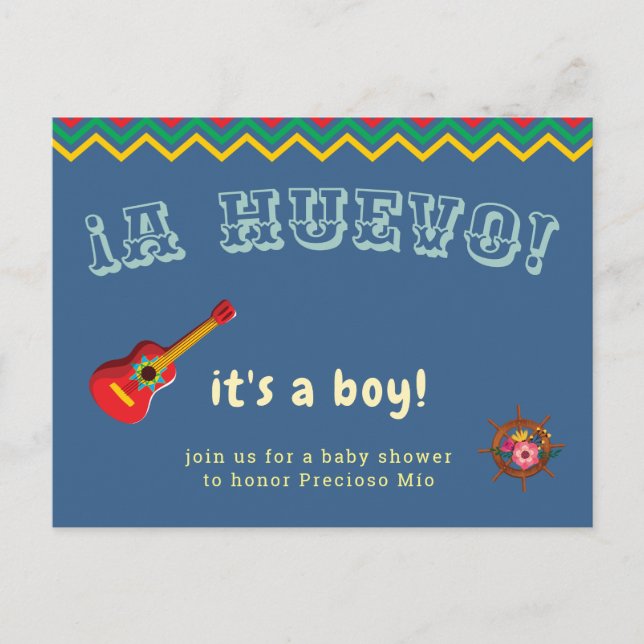 Cartes Pour Fêtes Annuelles Mexique Fiesta Baby shower Thème nautique (Devant)