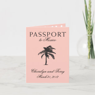 Cartes Pour Fêtes Annuelles Mexique Mariage passeport Enregistrer la date