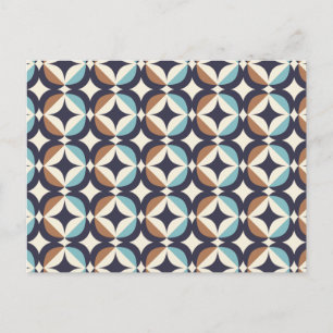 Cartes Pour Fêtes Annuelles Mi-siècle moderne Brown et Motif Turquoise